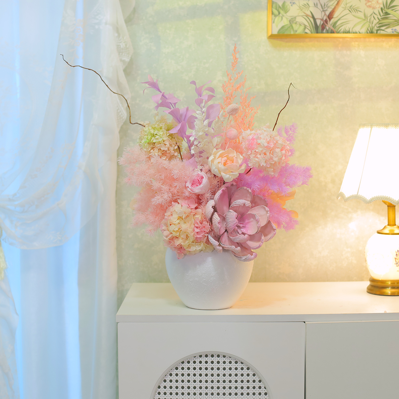 【花千骨】永生花干花进口花材永不凋谢不枯萎玄关居家花艺师设计