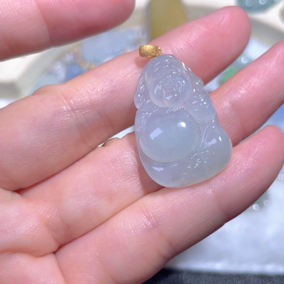 翡翠颈饰18K金镶嵌翡翠