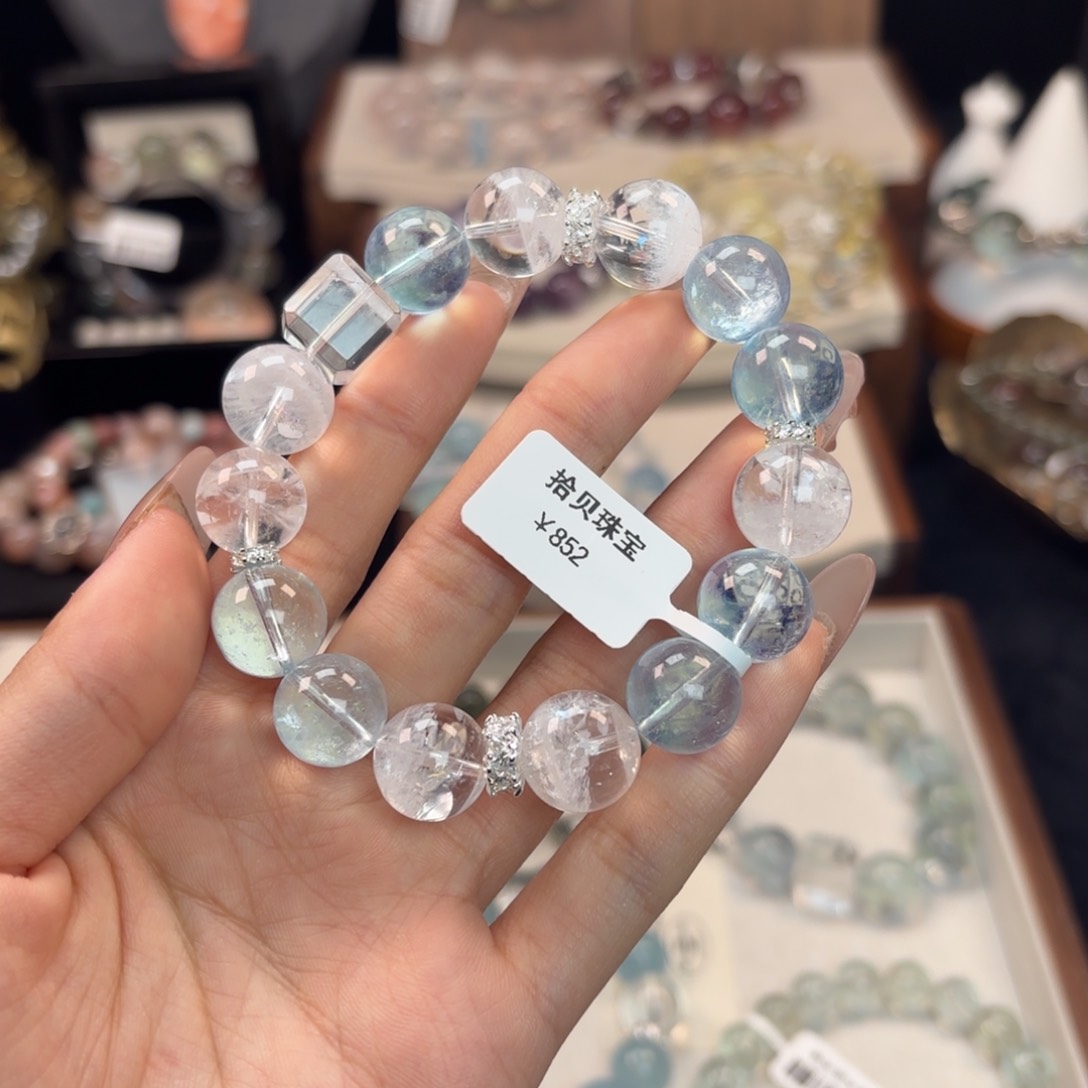 水晶手链未镶嵌水晶鱼