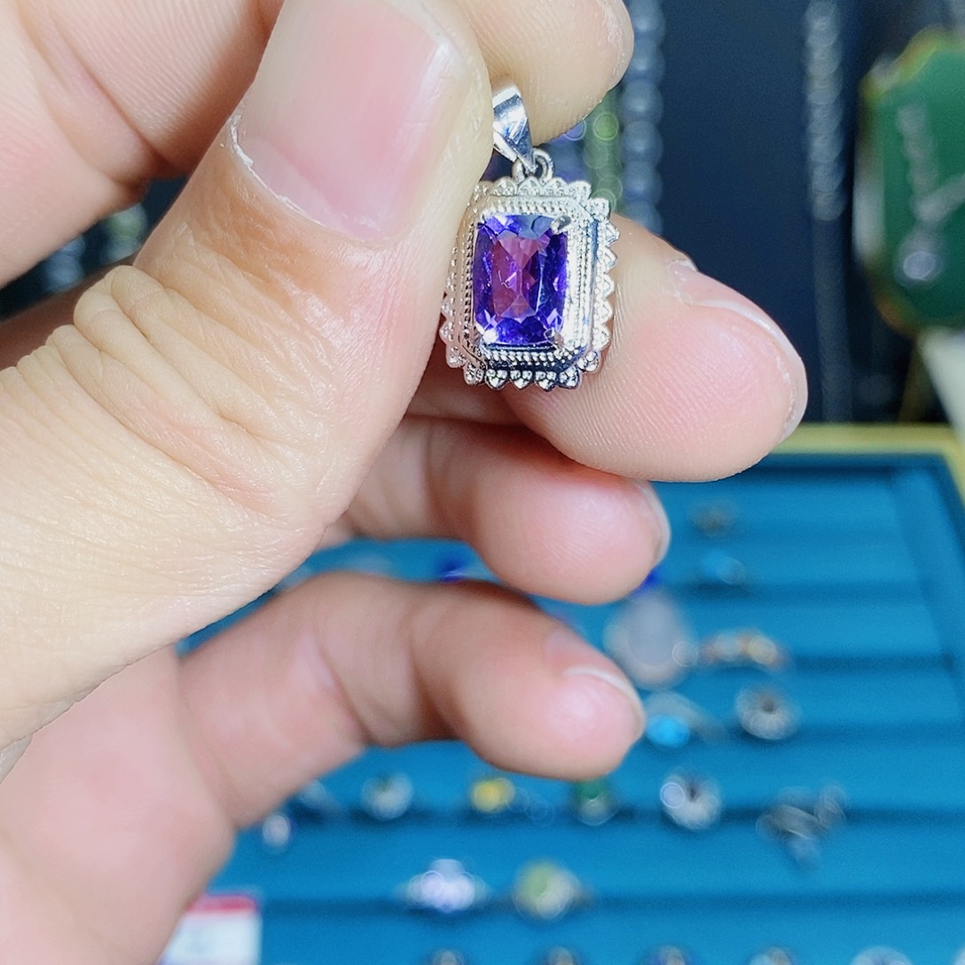 紫晶珠宝半成品银S925镶嵌