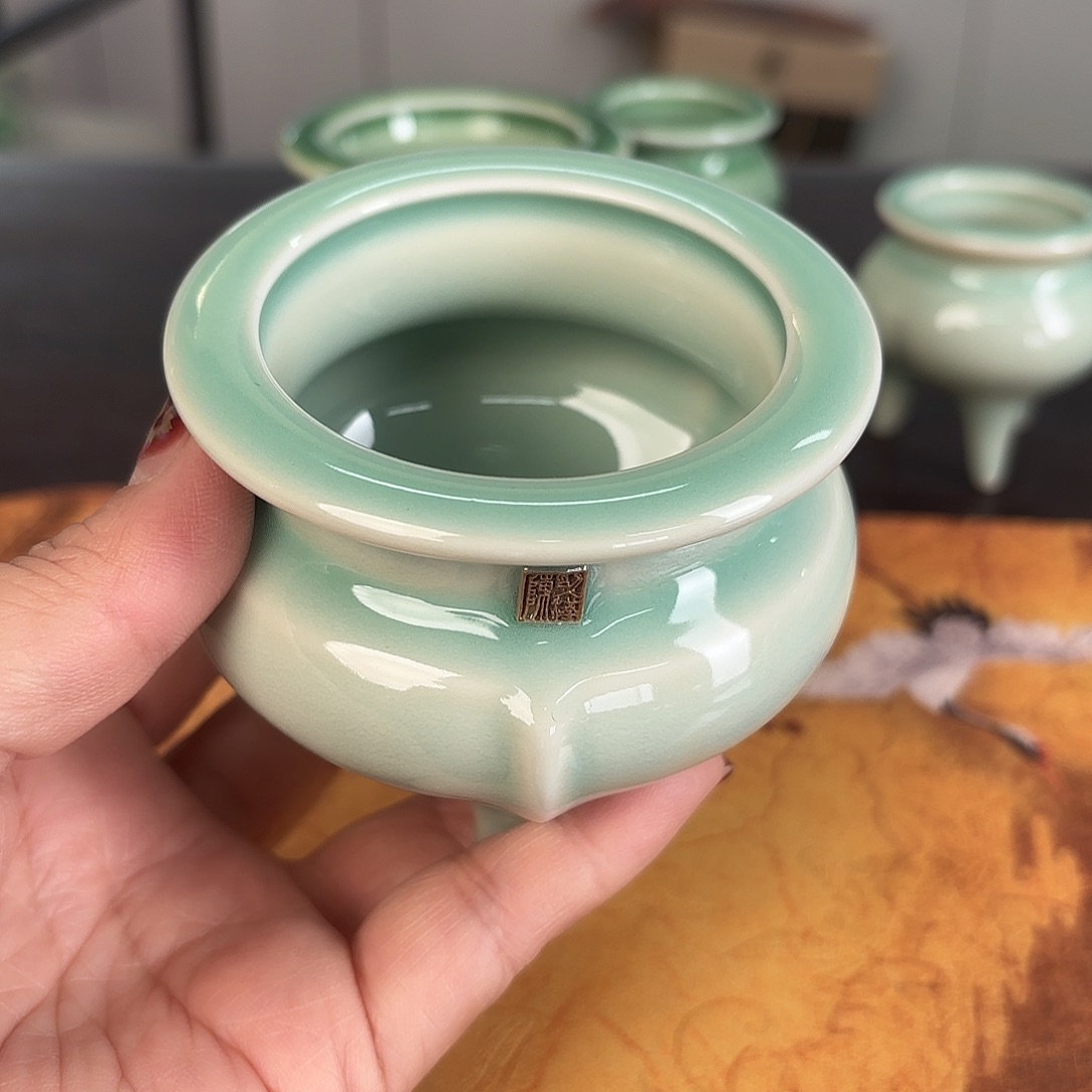 龙泉云间青瓷小米茶器