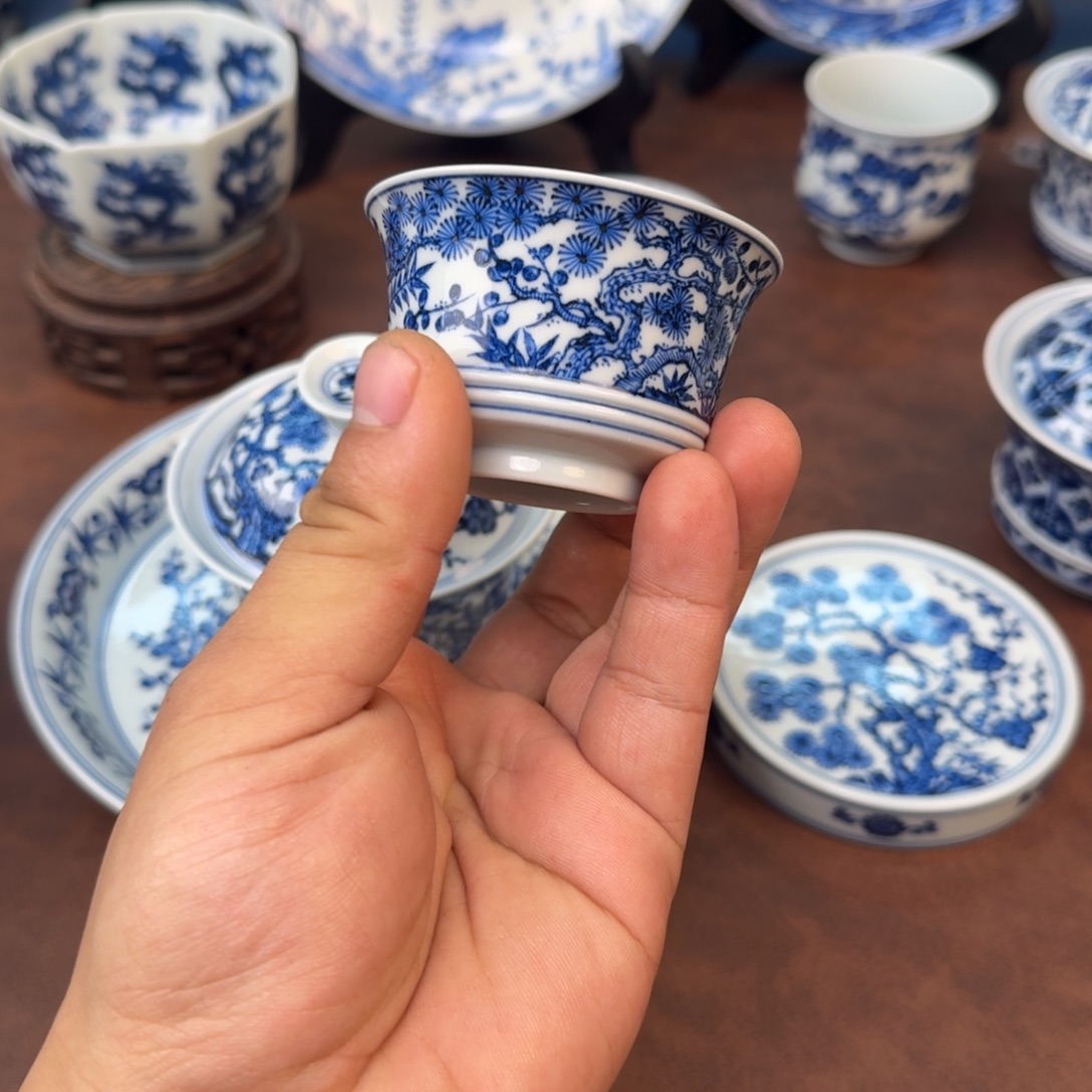 ’***D摆件陶松竹梅小马蹄