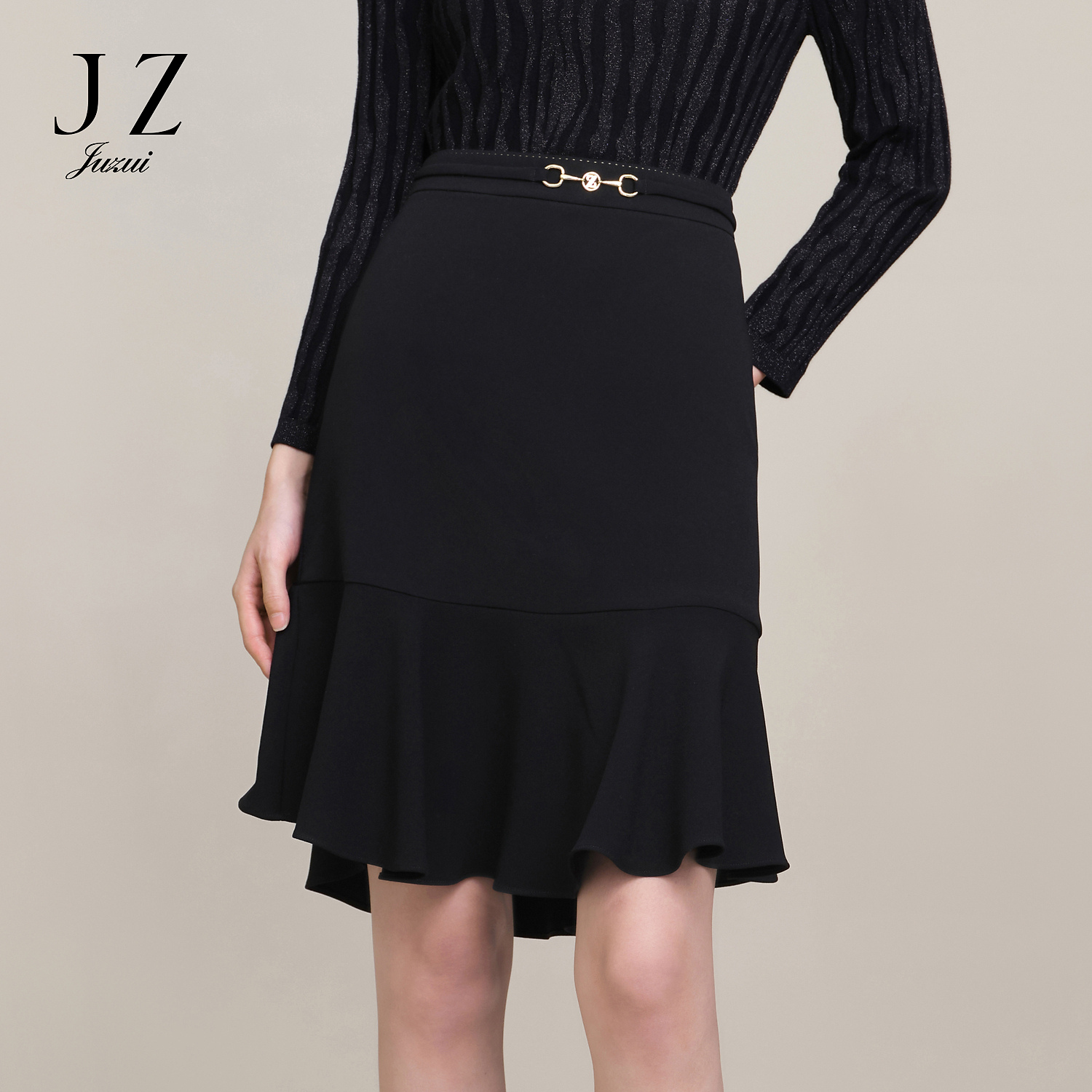 【丽公主专属】商场同款JZ玖姿JWDC20109醋酸鱼尾半身裙女