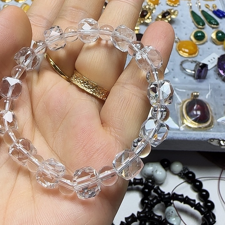 珠宝半成品未镶嵌水晶手链