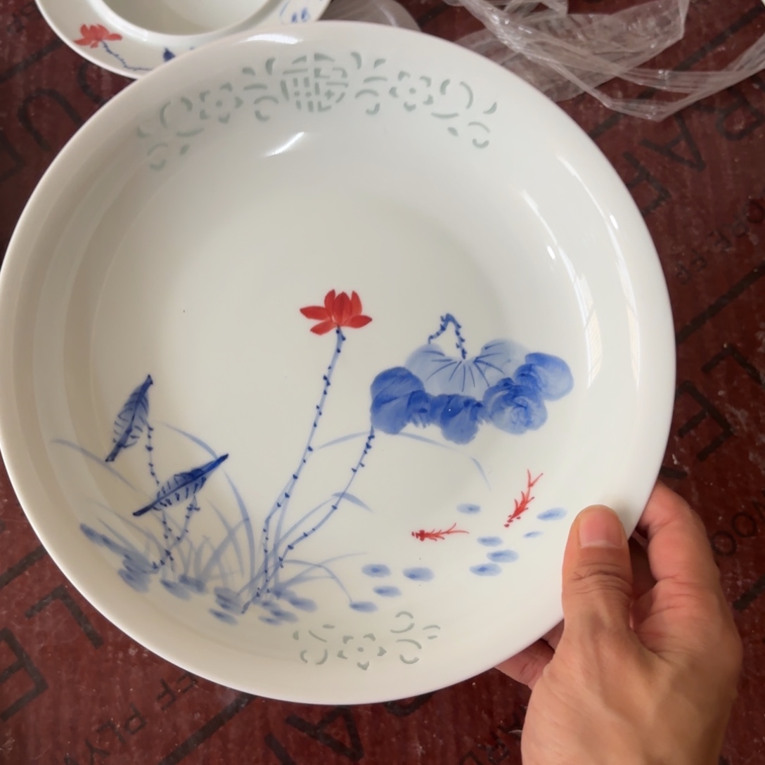 玉瓷景德镇陶瓷盘子两只好的