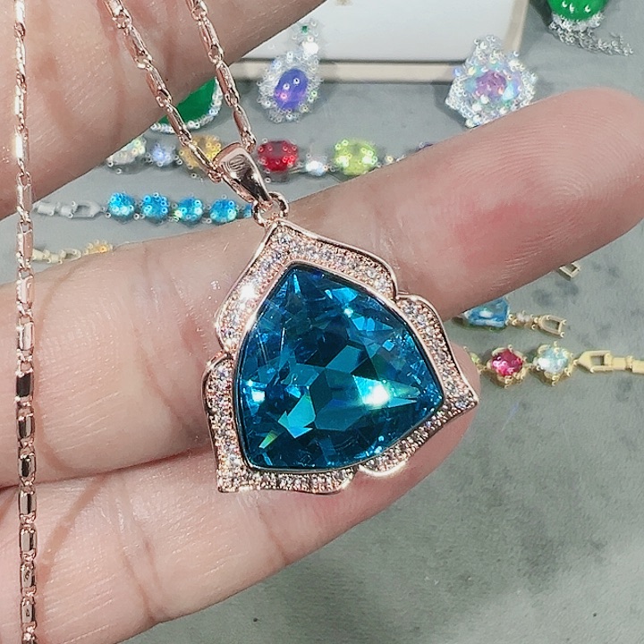 钨金无红宝篮宝满钻镶嵌大宝贝