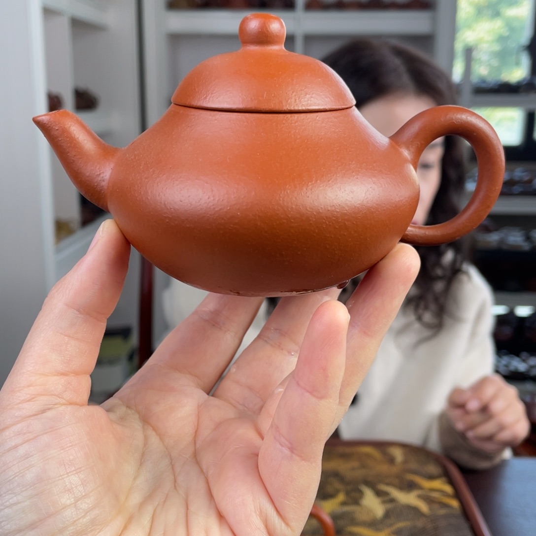 紫砂茶壶老朱泥梨形200cc