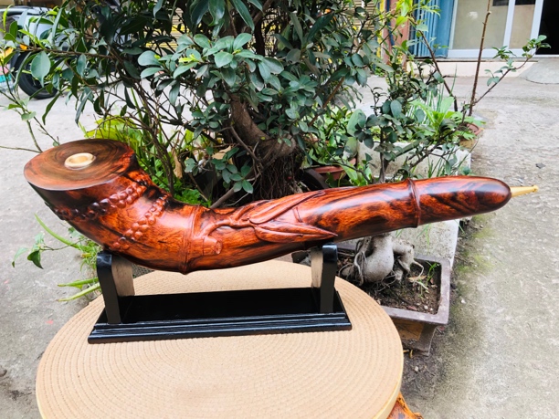 老挝大红酸枝交趾黄檀山水摆件