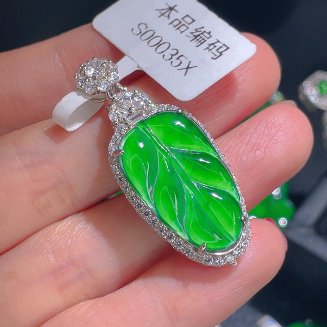 翡翠吊坠(不含链)银S925镶嵌