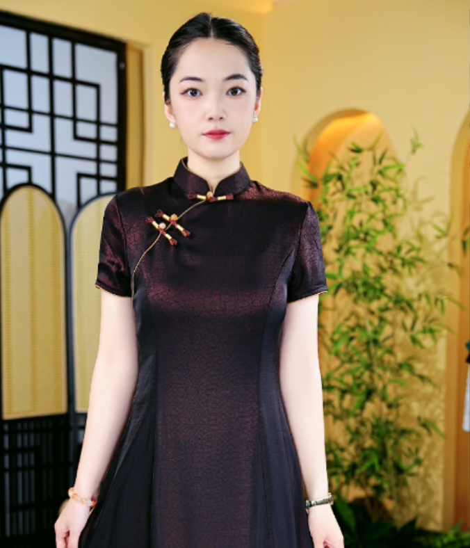 【 鸢尾】新中式国风改良旗袍收腰显瘦连衣裙NZ2222