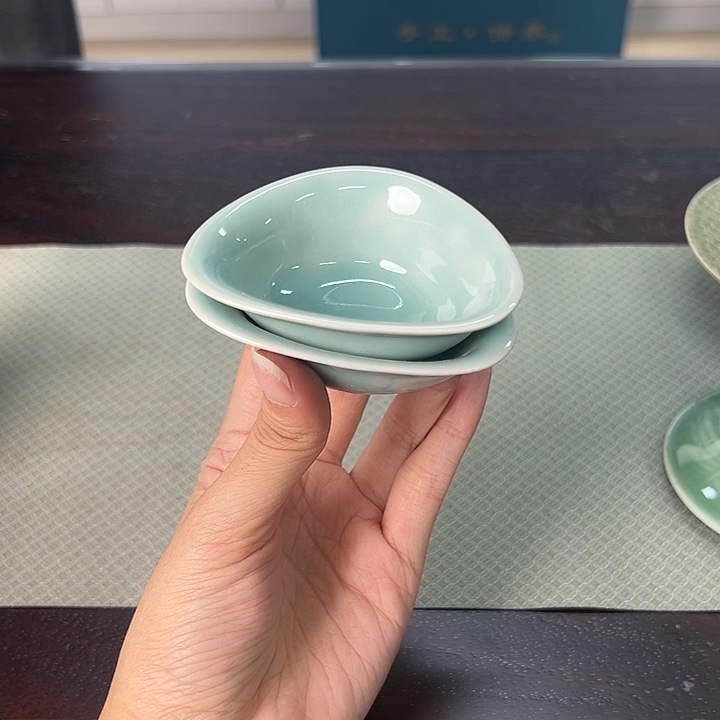 龙泉云间青瓷小米茶器