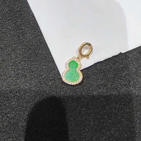 翡翠银S925镶嵌吊坠(不含链)