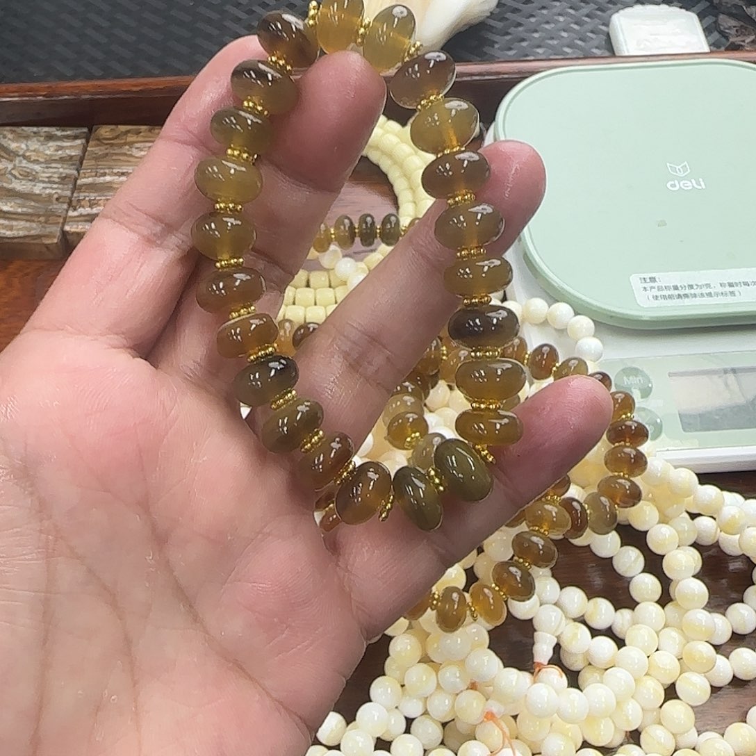 手串白玉菩提12算盘壳