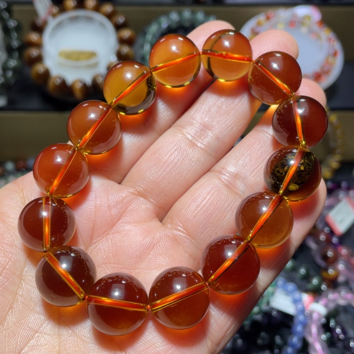 【闪购商品】水晶手串未镶嵌金红料黄水晶