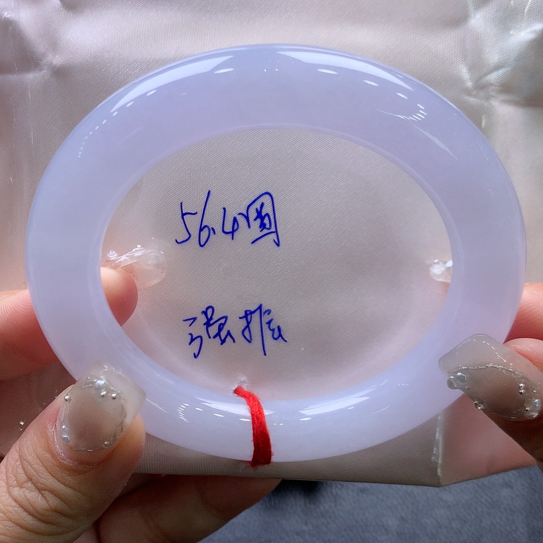 翡翠未镶嵌手镯56.4圆条