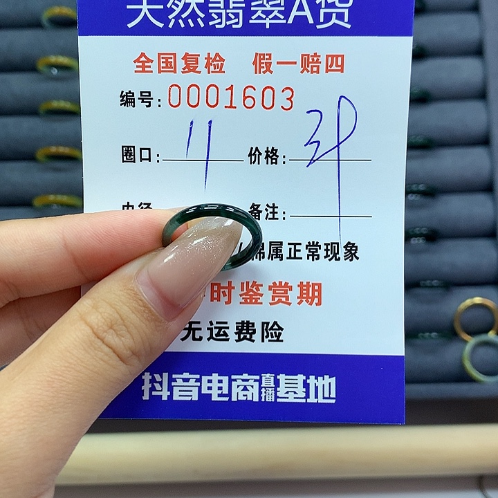 翡翠戒指未镶嵌      1603