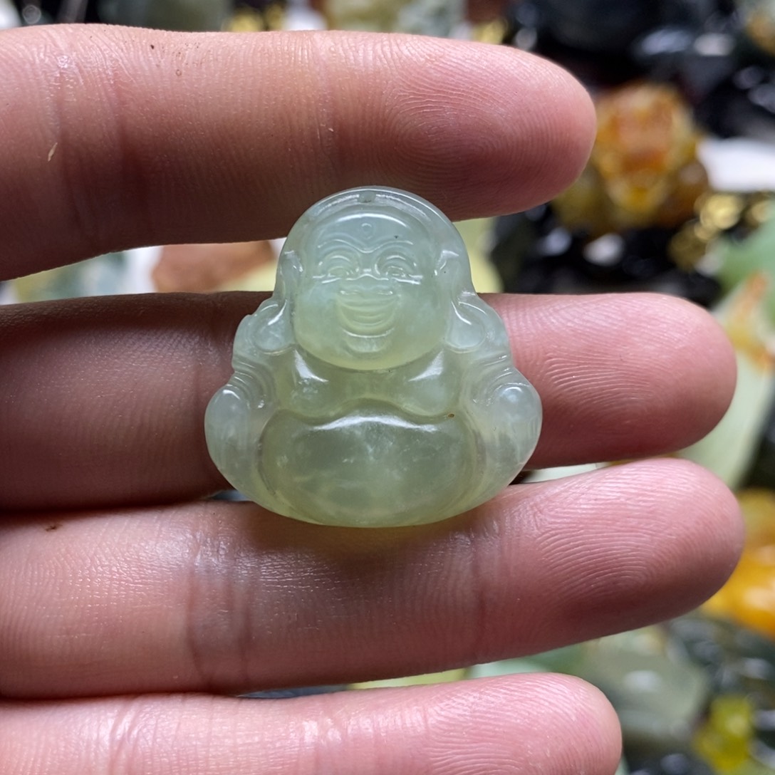 岫玉佛公吊坠未镶嵌