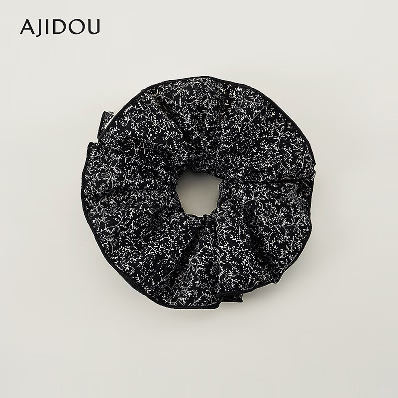 AJIDOU阿吉豆时尚大肠发圈碎花复古高级优雅法式少女