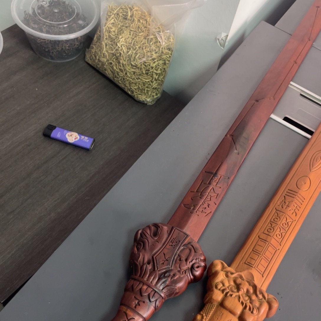 枣木90公分天师剑雷焦一物一拍