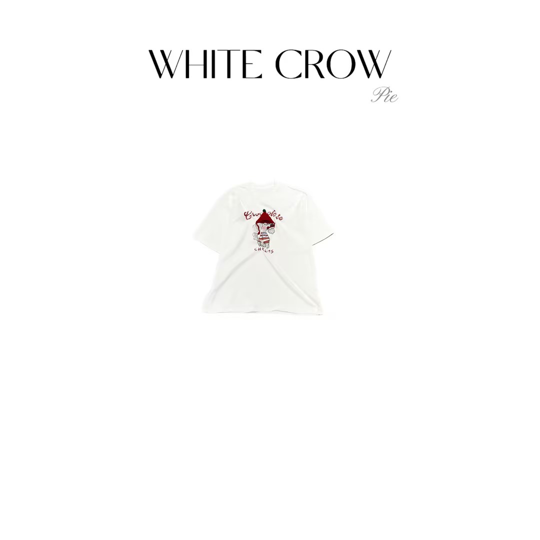 白乌鸦【刺绣考拉】高克重短袖T恤55409