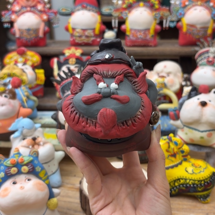 摆件手捏陶艺摆件
