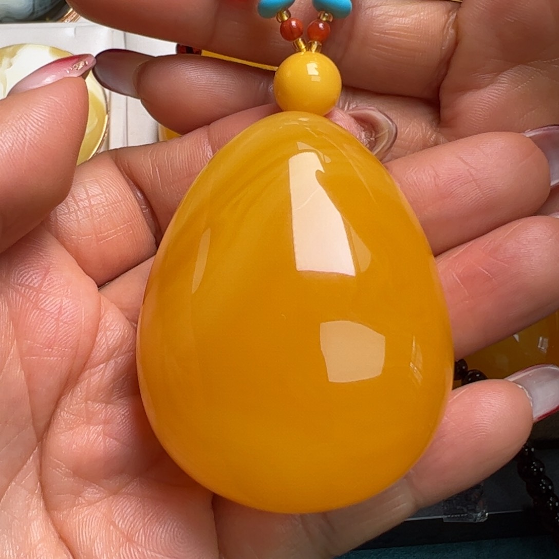 蜜蜡毛衣链未镶嵌