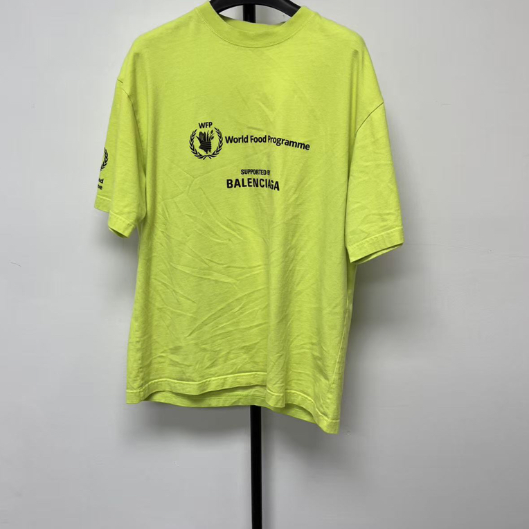 95新 Balenciaga/巴黎世家 印花Logo圆领套头短袖  03532