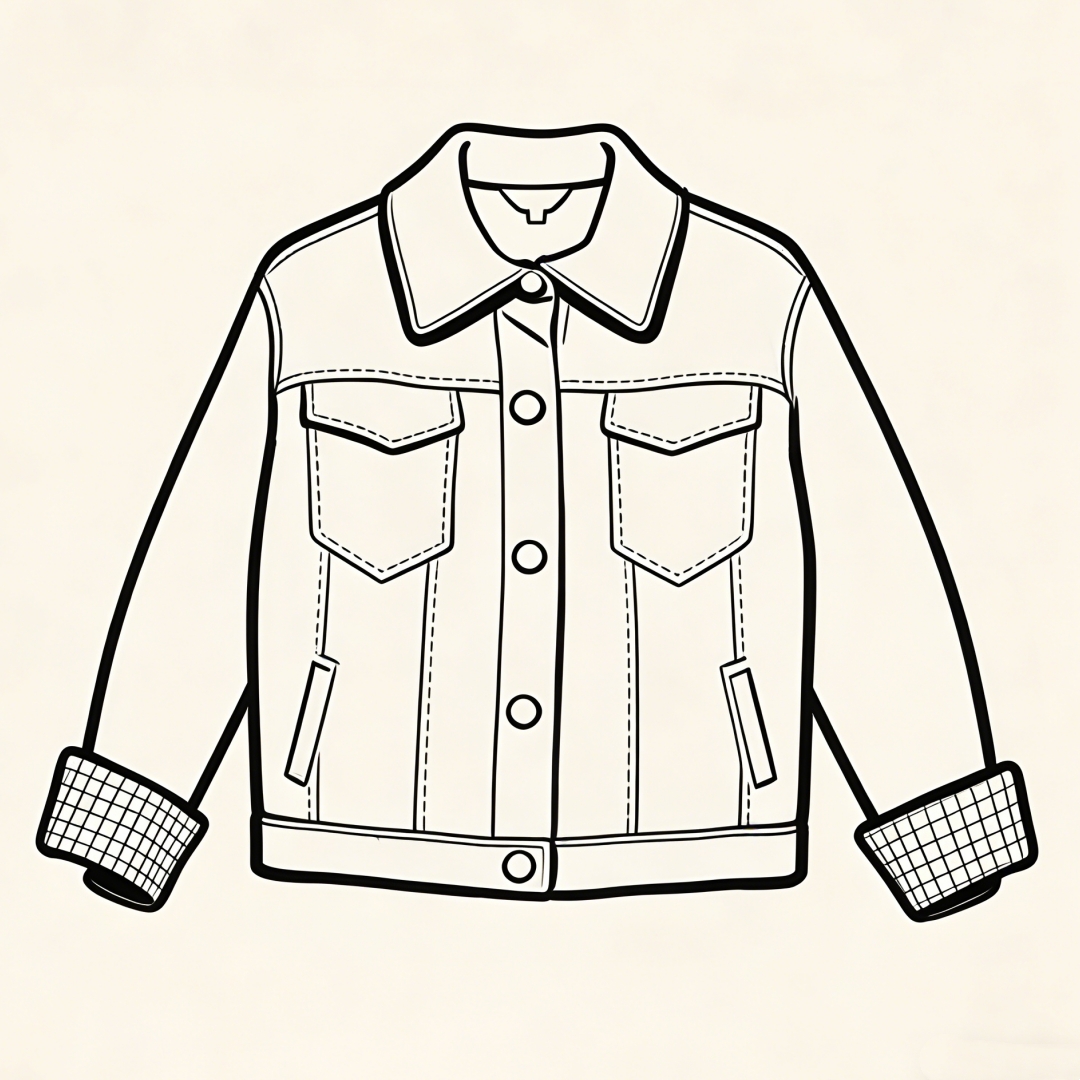 【Montendre】秋冬新款 J 藏青色经典宽松复古植绒牛仔格纹外套