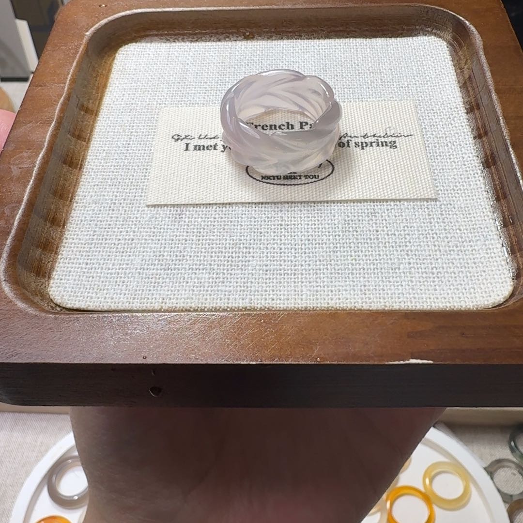 未镶嵌戒指玛瑙/玉髓756港17-18