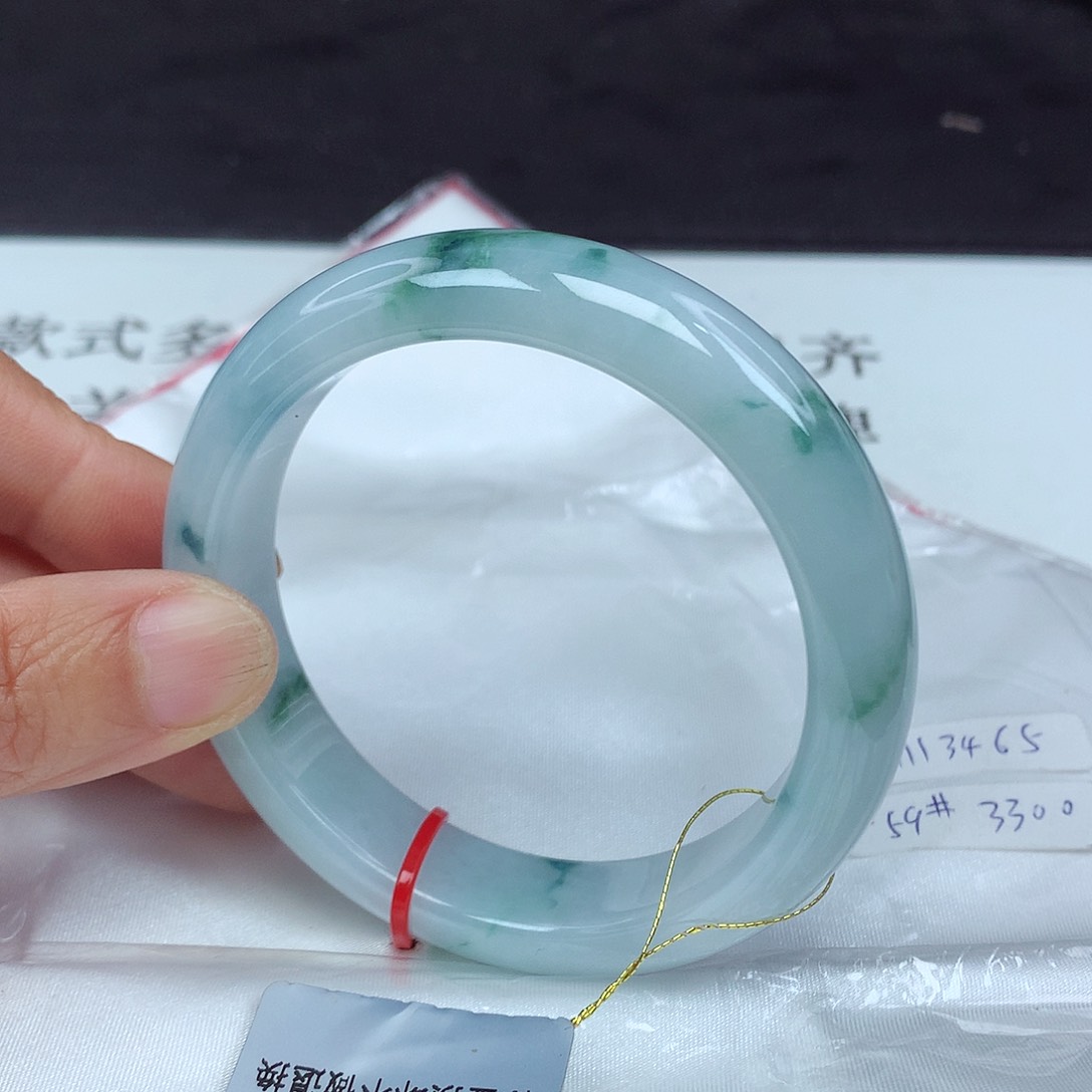 翡翠手镯未镶嵌59圈3465