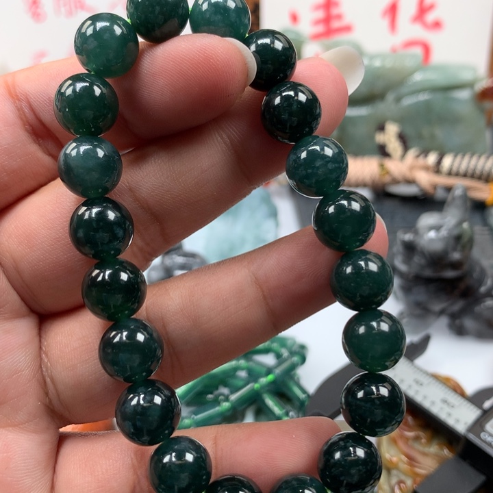 翡翠颈饰未镶嵌保真天然A货翡翠