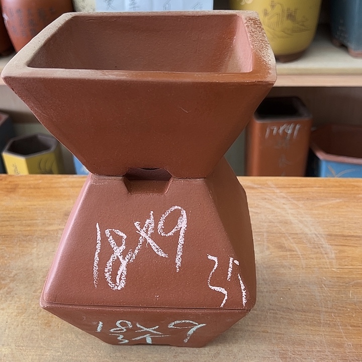 紫砂花盆，透气花盆