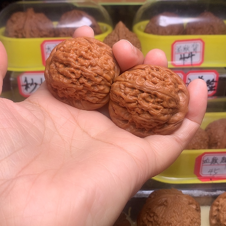 吊坠文玩核桃鹤莲花