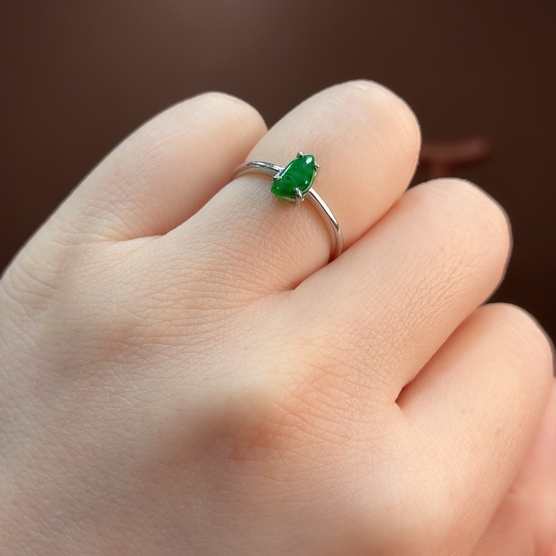 翡翠银S925镶嵌戒指