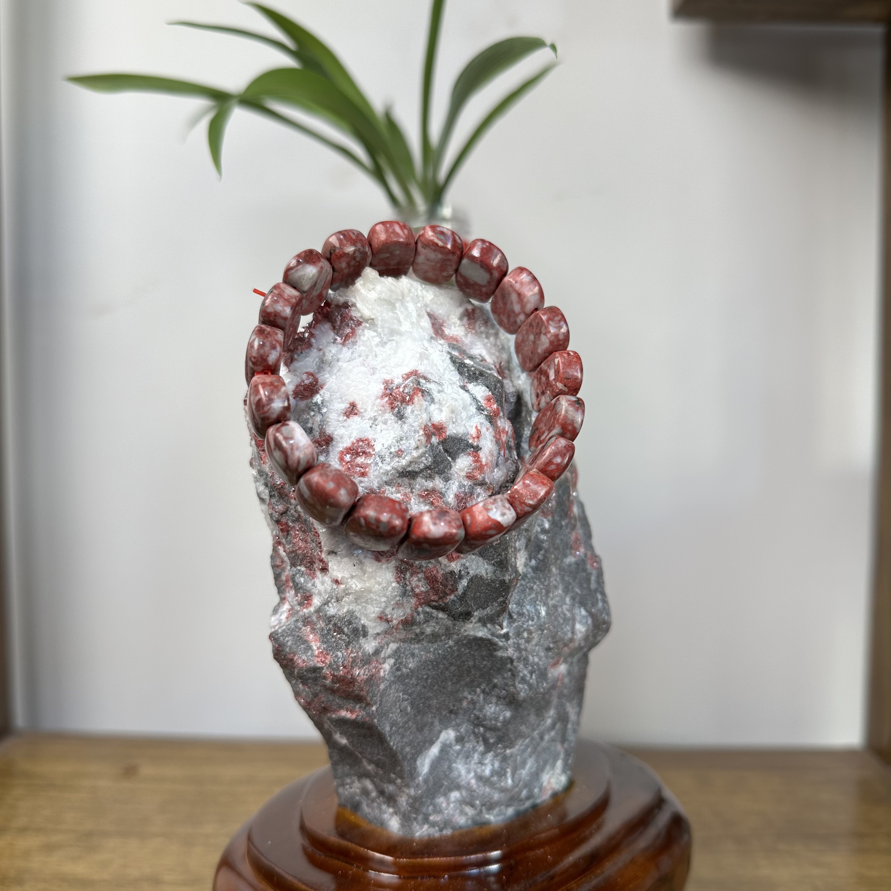 天然辰砂原石原切链行朱砂手串