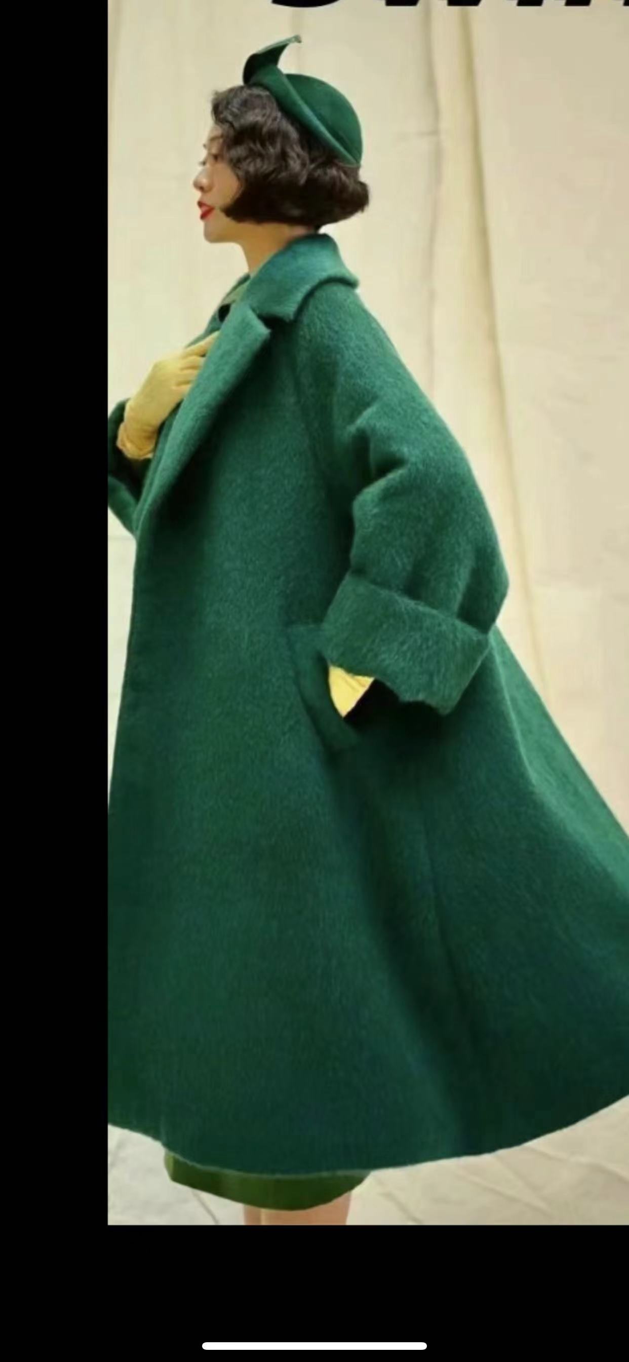 经典复古风羊毛大衣Ab板2514