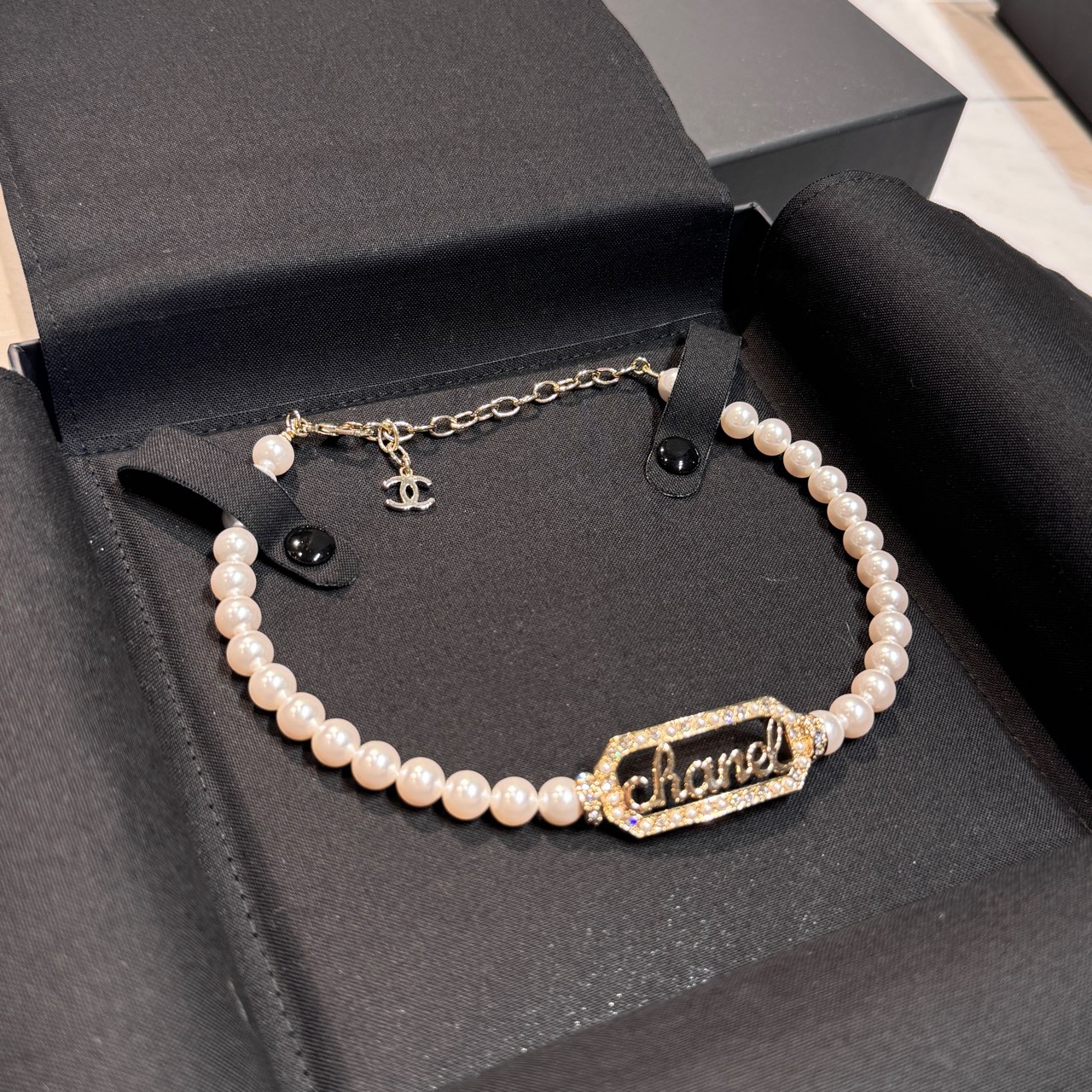 99新 Chanel/香奈儿  23B 珍珠水钻项链 专柜价12900