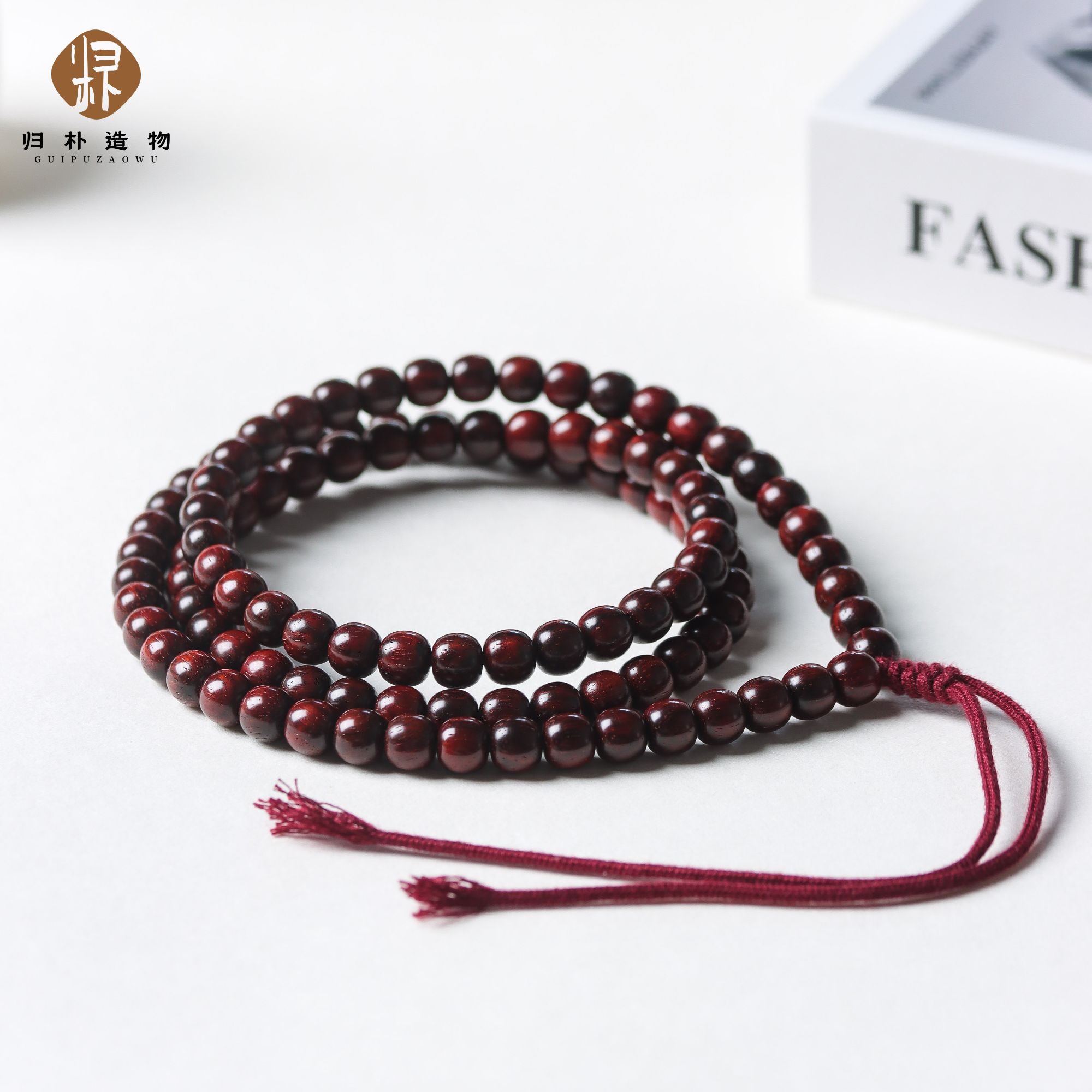 印度小叶紫檀7mm极限弧老型珠108颗—归朴