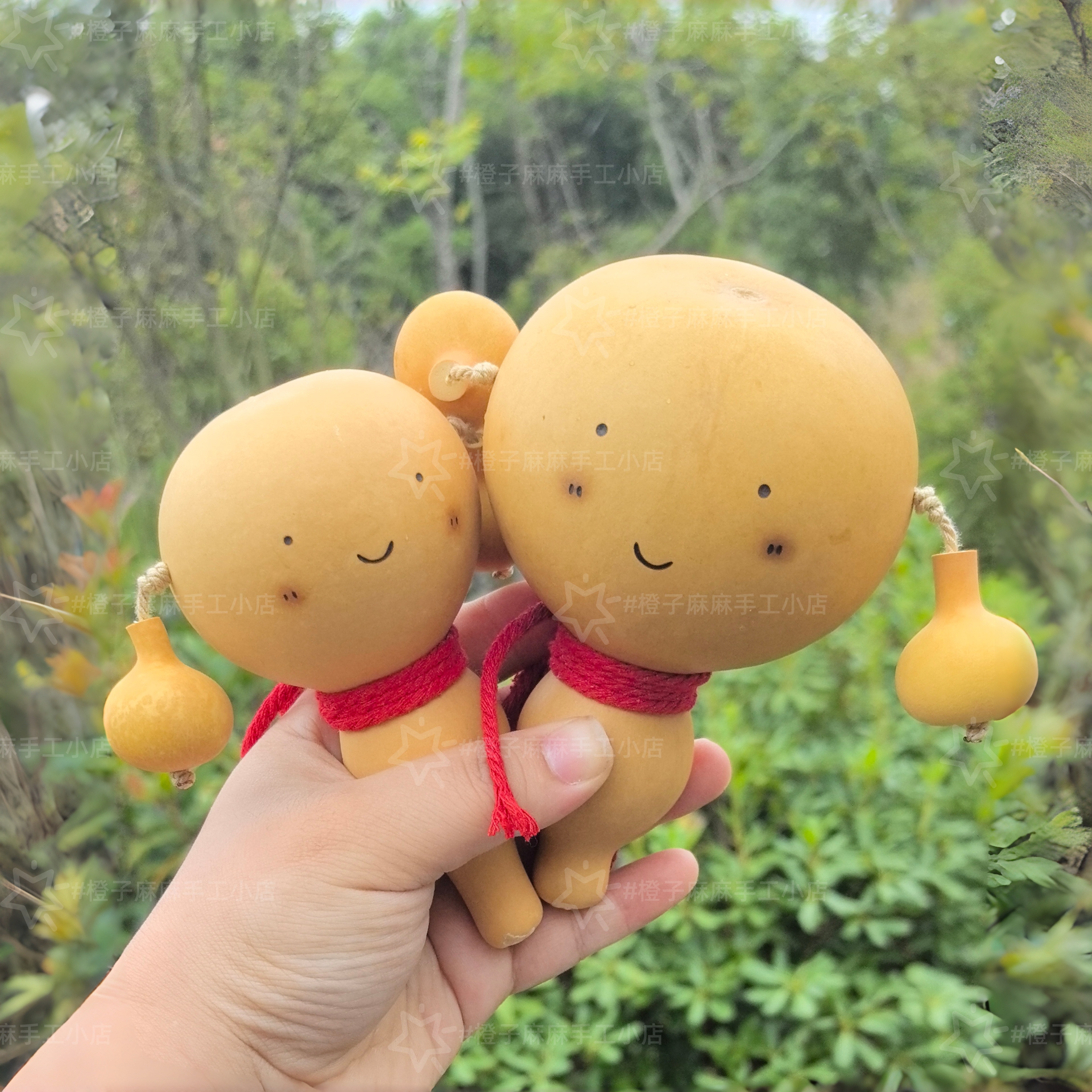 网红葫芦手工拨浪鼓卡皮巴拉拨浪鼓幼儿安抚玩具解压神器手把葫芦