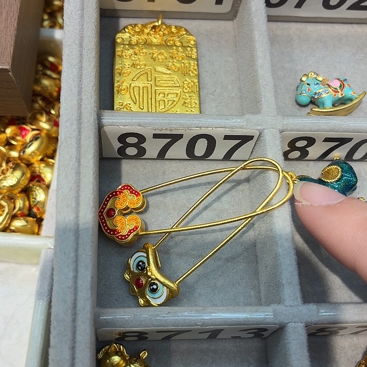 铜合金8707强保色发 2个壹笔壹别针