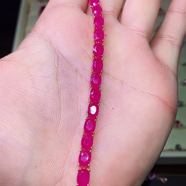 红宝石手链银S925镶嵌1111