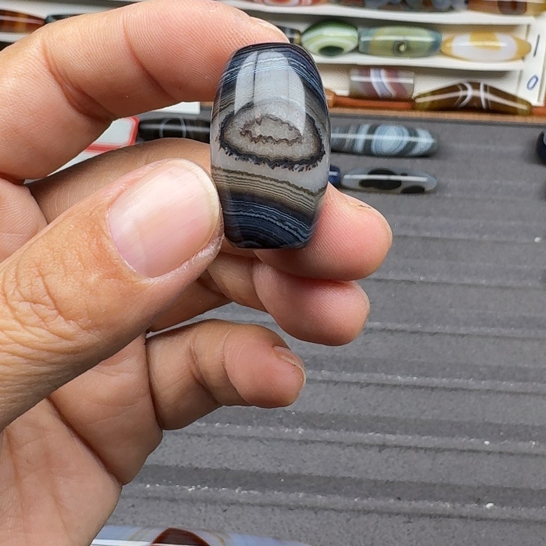 清***月玛瑙/玉髓合金珠宝半成品