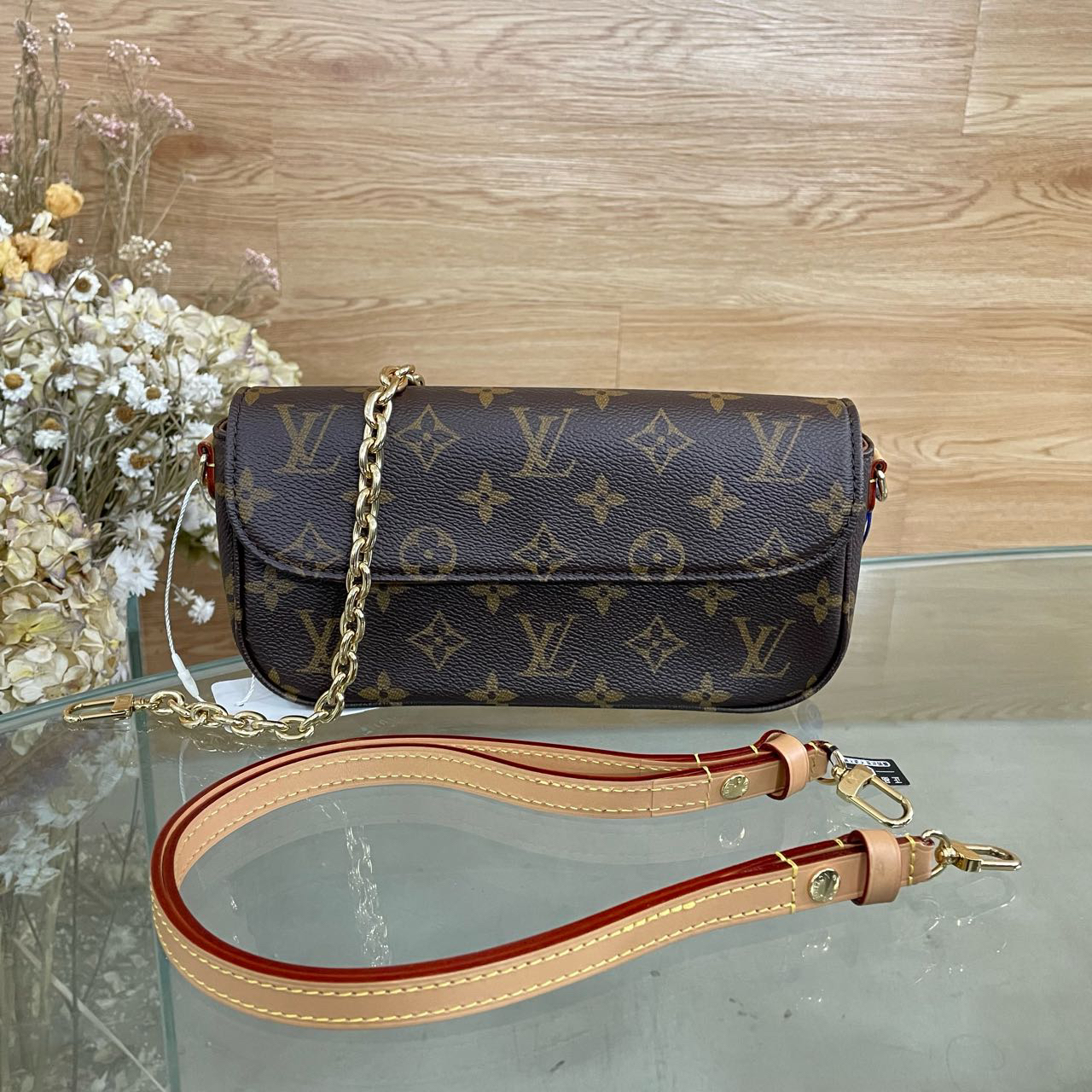 99新 LouisVuitton/路易威登 LV老花ivy法棍包 US510146