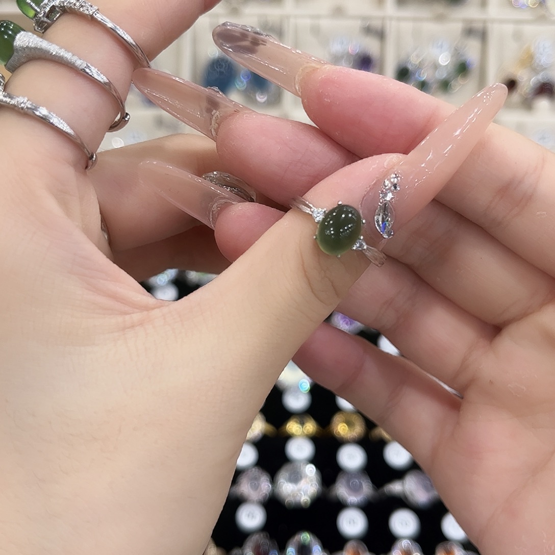 c***.岫玉银S925镶嵌戒指