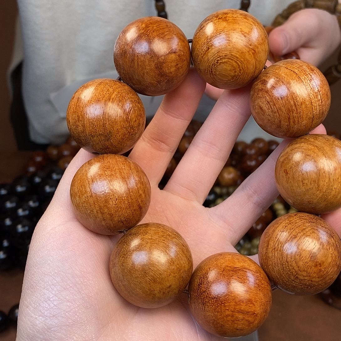 黄花梨/降香黄檀3.0大珠子单圈