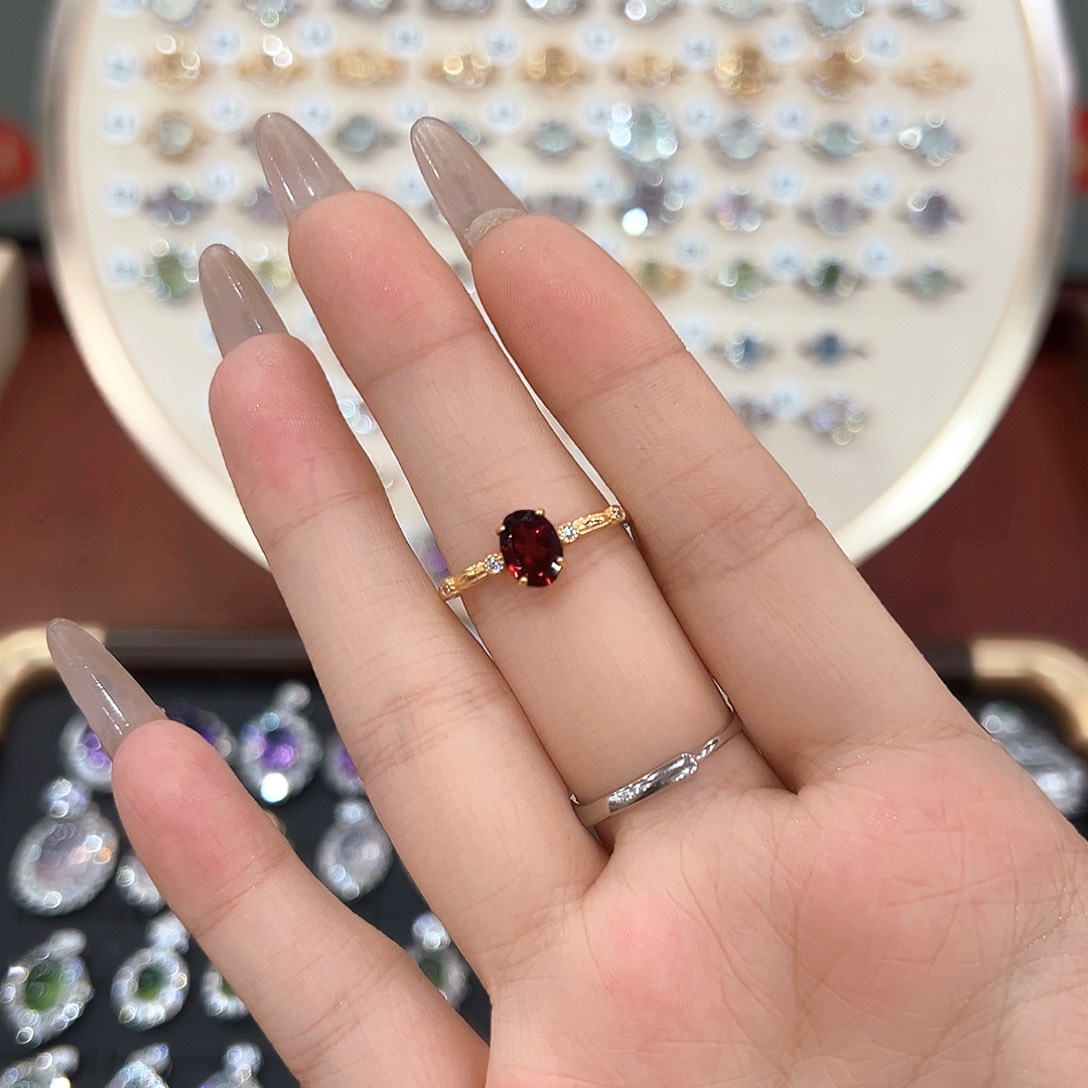 未****烟晶戒指银S925镶嵌