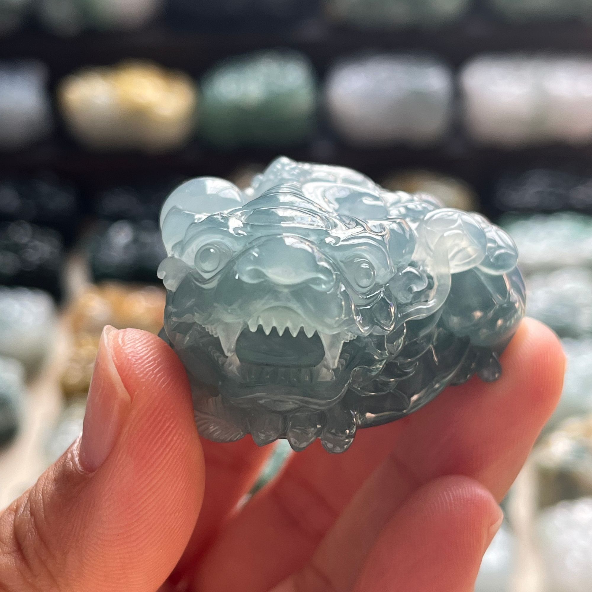 直播 天然A货翡翠貔貅男女款吊坠 皮丘皮球貔恘玉坠 玉貔貅项链