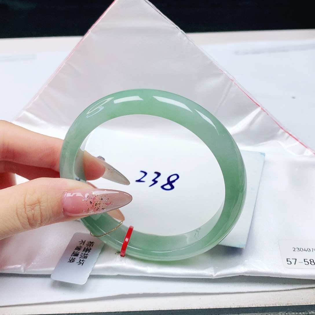 翡翠手镯未镶嵌缅甸天然a货手镯57