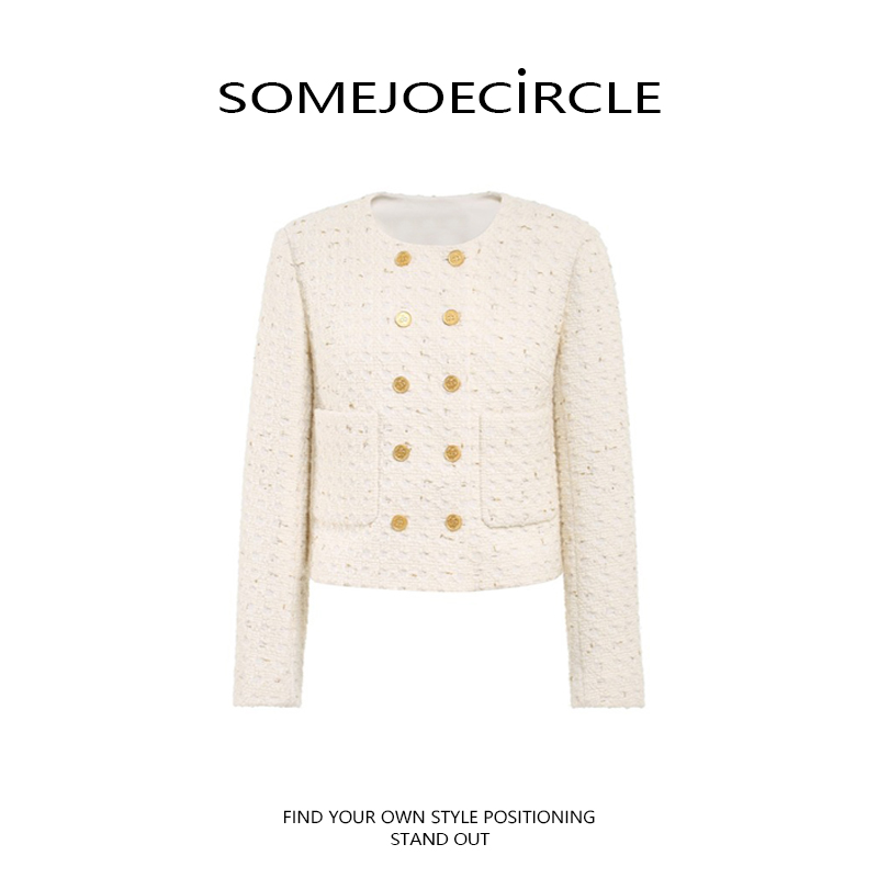 SOMEJOECIRCLE【金丝小香风】长袖外套25新款法式时尚通勤气质8808