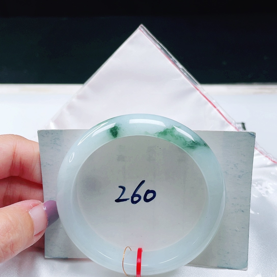 翡翠未镶嵌手镯缅甸翡翠54+